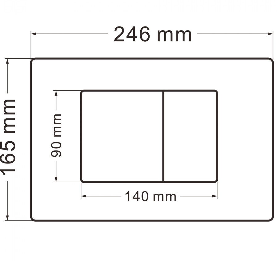 Кнопка смыва Abber AC0120MCH (хром матовый)
