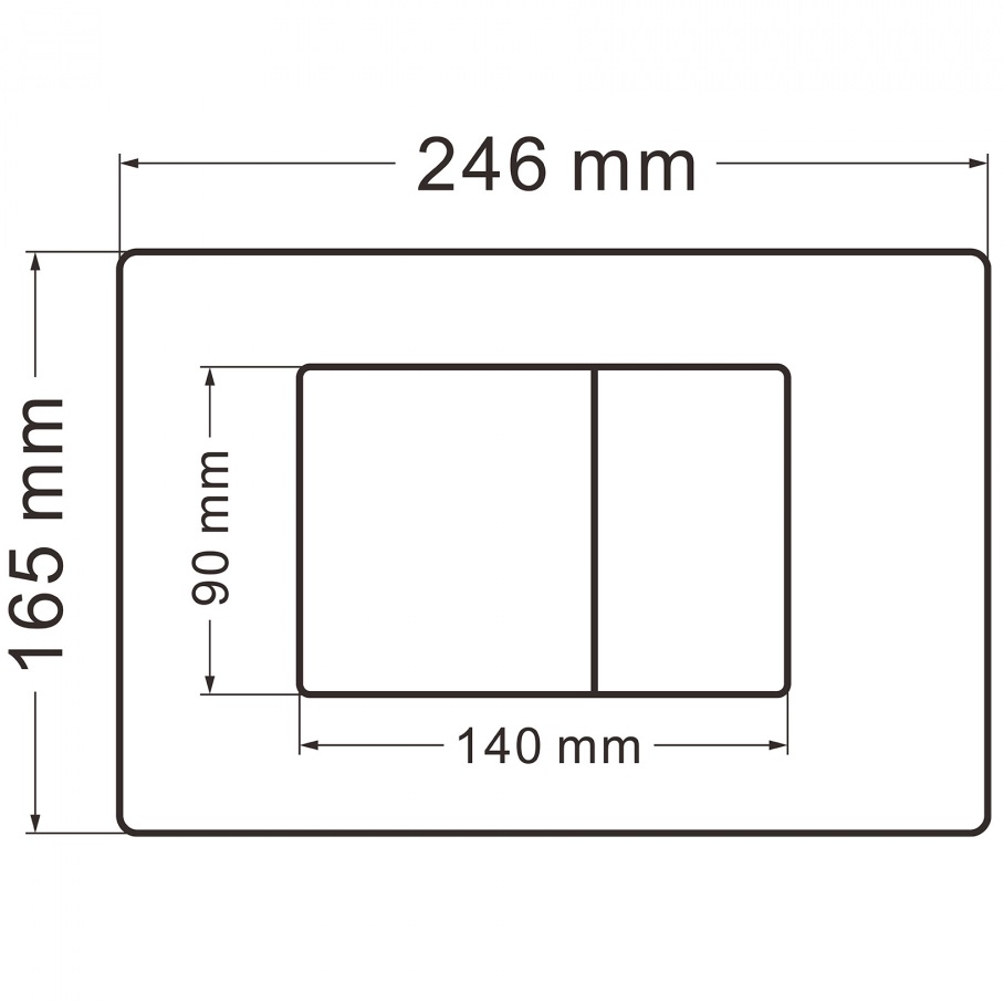 Кнопка смыва Abber AC0120MW (белый матовый)