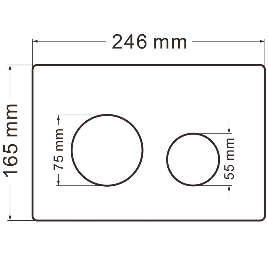 Кнопка смыва Abber AC0121 (хром)