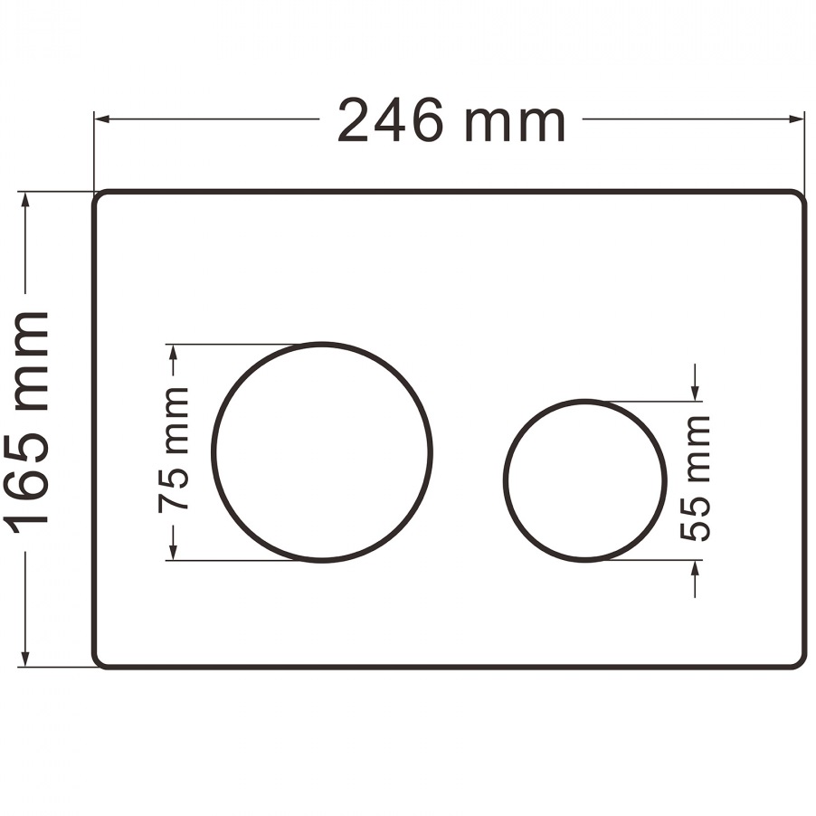 Кнопка смыва Abber AC0121MB (черный матовый)