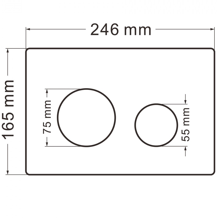Кнопка смыва Abber AC0121MCH (хром матовый)