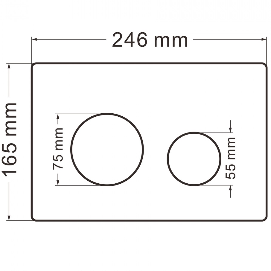 Кнопка смыва Abber AC0121MW (белый матовый)