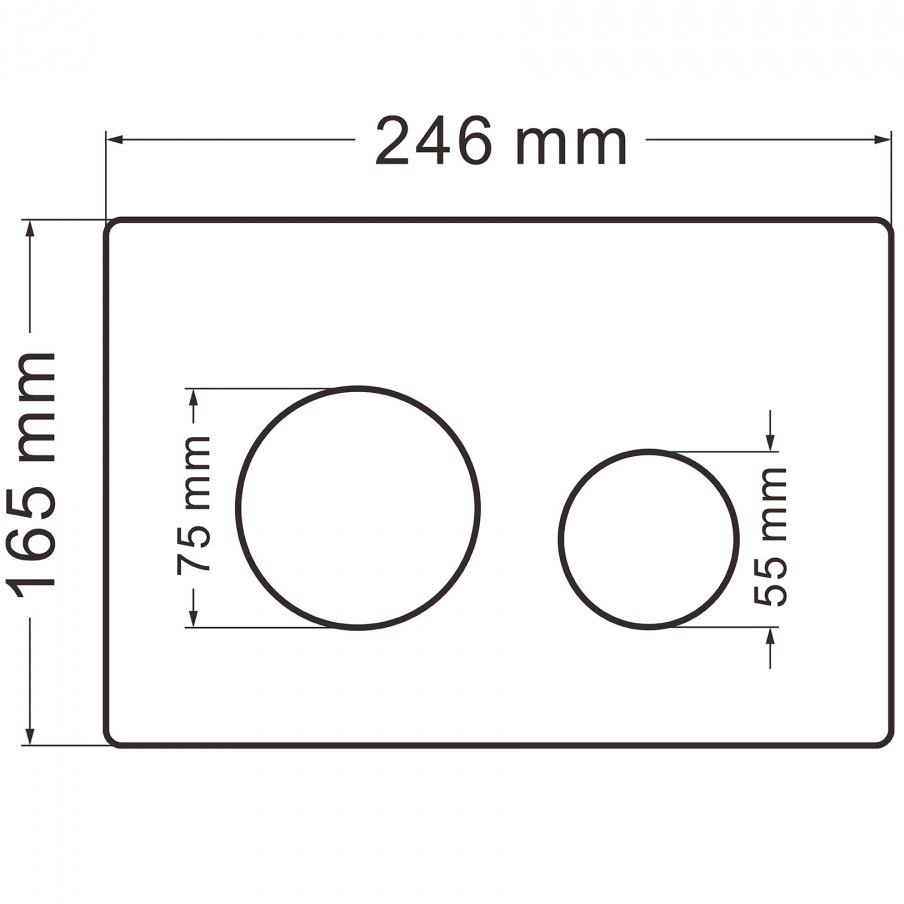 Кнопка смыва Abber AC0121NG (никель)