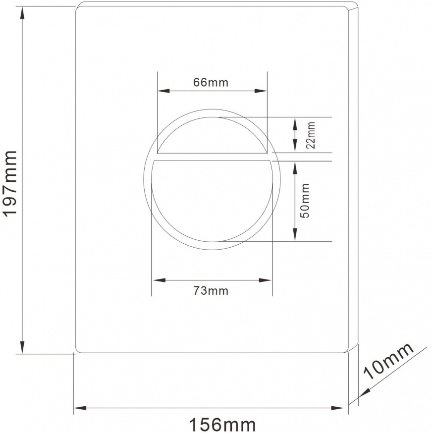Кнопка смыва Abber AC0126 (хром глянцевый)