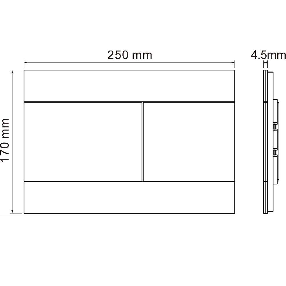 Кнопка смыва Abber AC0127MCH (хром матовый)