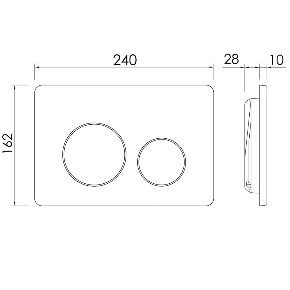 Кнопка смыва Ceramicanova Баланс (Balance) Круг (Circle) CN12-001M (хром матовый)
