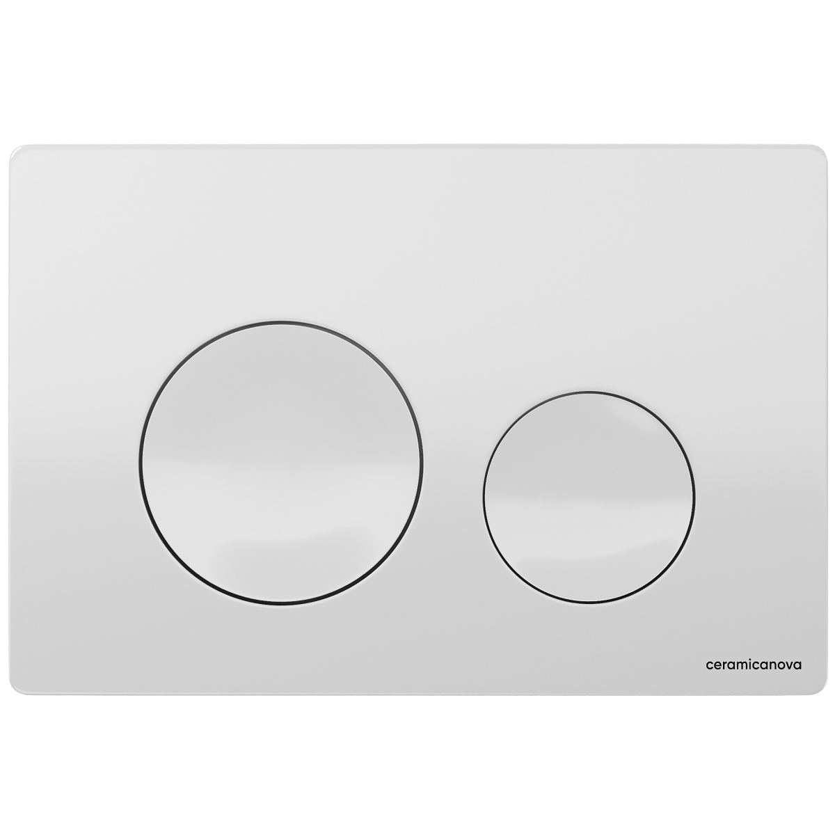 Кнопка смыва Ceramicanova Баланс (Balance) Круг (Circle) CN12-001W (белый глянцевый)