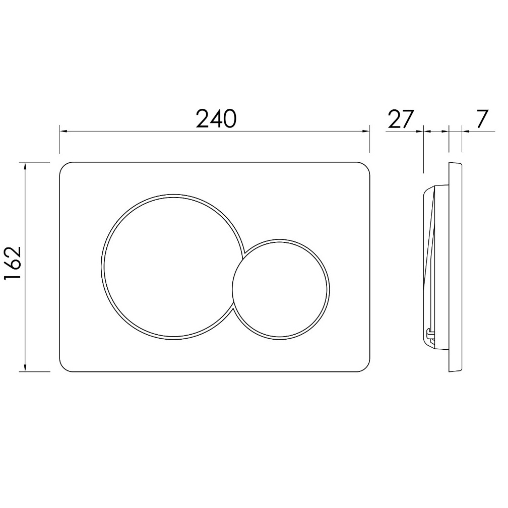 Кнопка смыва Ceramicanova Баланс (Balance) Сфера (Sphere) CN12-003W (белый глянцевый)