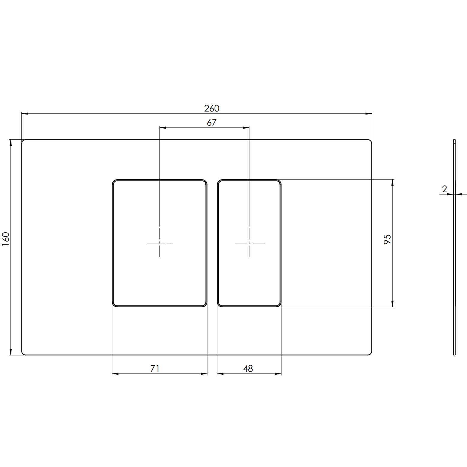 Кнопка смыва для инсталляций Remer RB820BG (золото брашированное)
