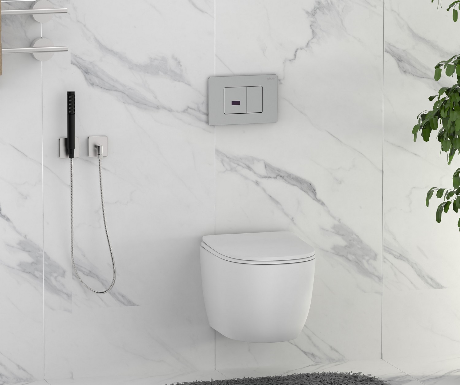 Кнопка смыва сенсорная Abber AC0122S (хром глянцевый)