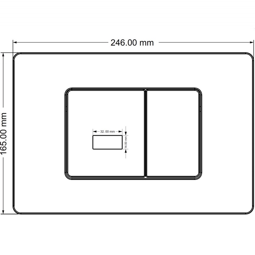 Кнопка смыва сенсорная Abber AC0122SMB (черный матовый)