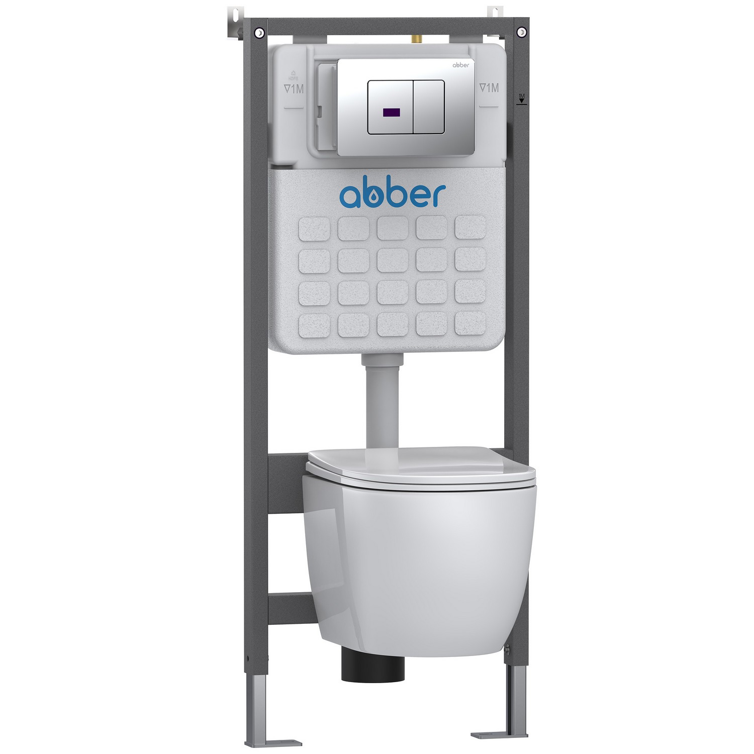 Кнопка смыва сенсорная Abber AC0122S (хром глянцевый)