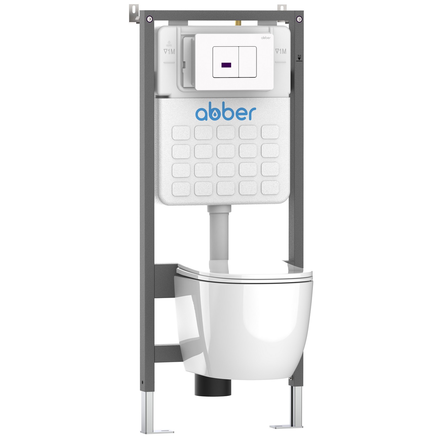 Кнопка смыва сенсорная Abber AC0122SMW (белый матовый)