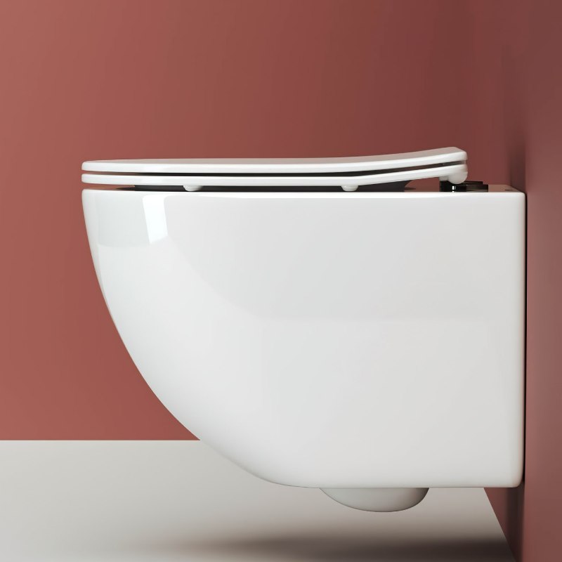 Комплект 4 в 1: Ceramica Nova CN3009_1001W_1000 Унитаз подвесной Forma Rimless + Инсталляция Envision + Шумоизоляция + Кнопка смыва Round (белый)