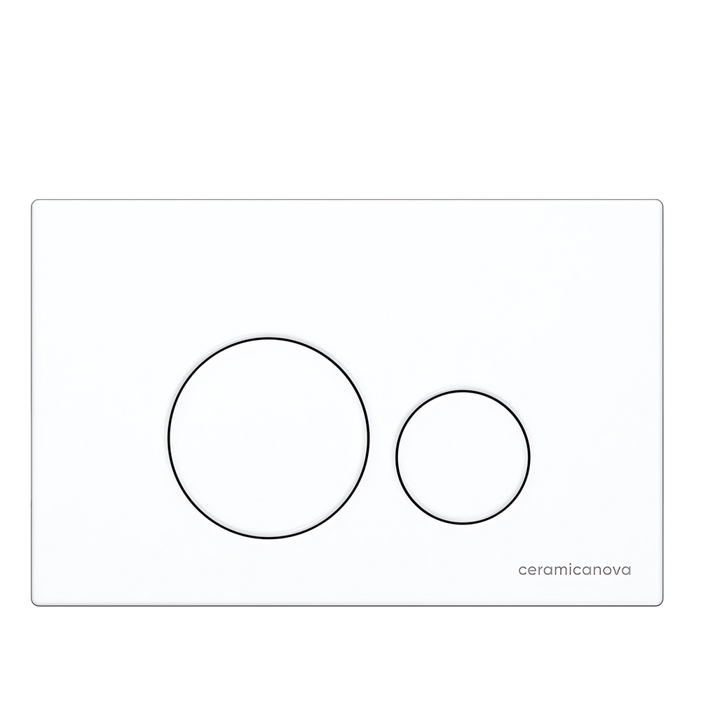 Комплект 4 в 1: Ceramica Nova CN6000_1001W_1000 Подвесной унитаз Balearica Rimless + Шумоизоляция + Инсталляция Envision + Крепления + Кнопка смыва Round (белый)