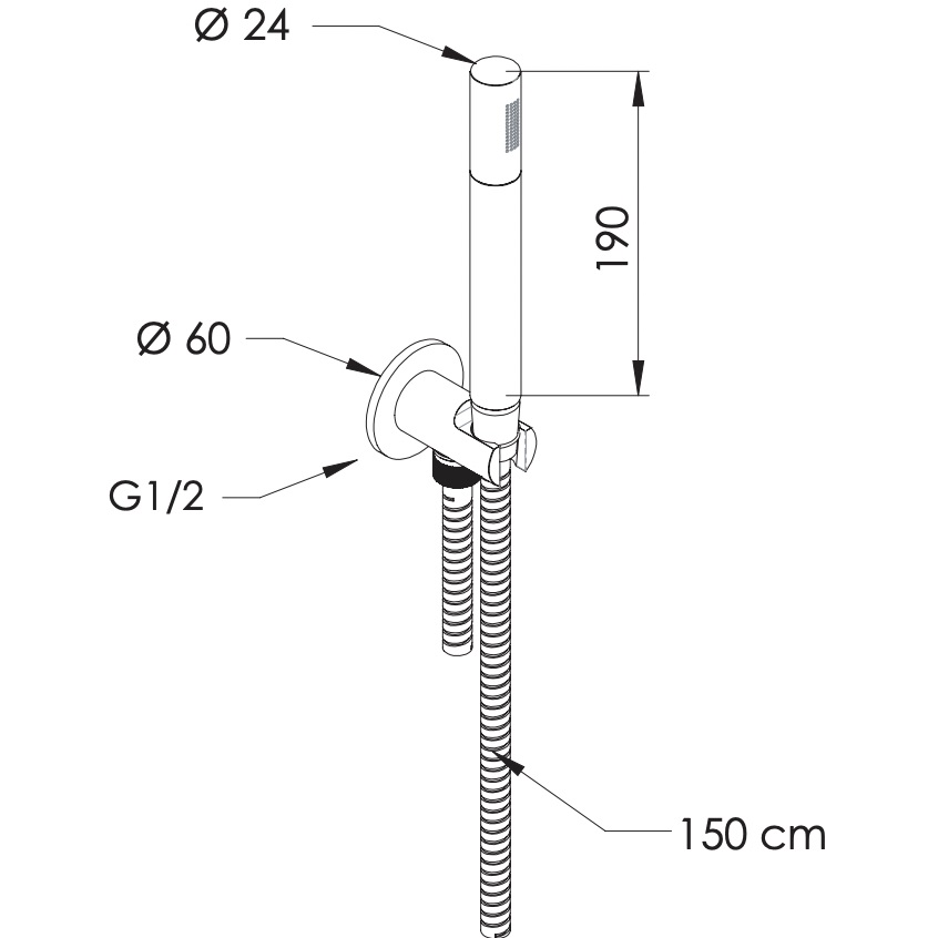 Комплект для душа Remer Inox SS337M317MM (сталь)