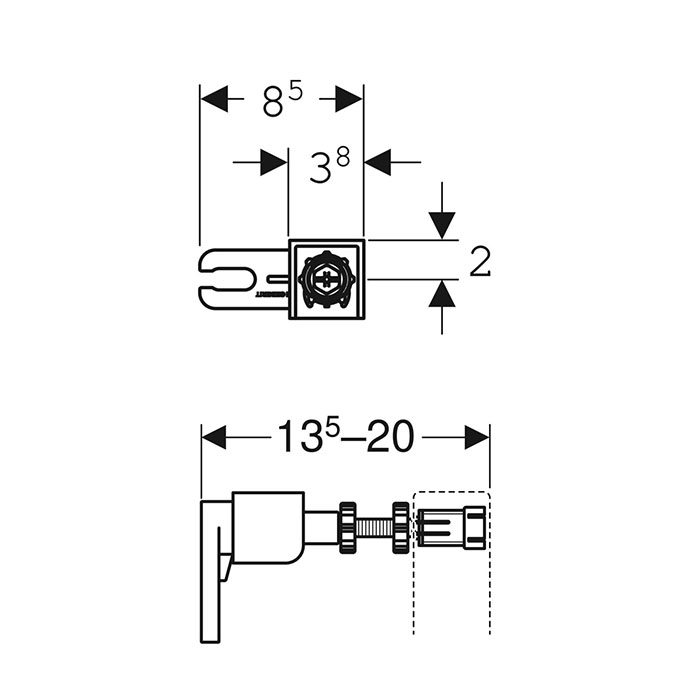 Комплект крепления к стене для отдельного монтажа (2 шт.) Geberit 111.815.00.1