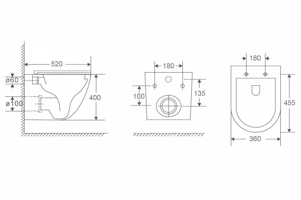 Комплект подвесной унитаз с инсталляцией и кнопкой Abber Bequem AC1132TC-AC0105-AC0120MB (белый, черный матовый)