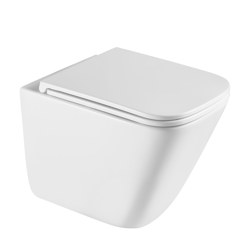 Комплект подвесной унитаз с инсталляцией и кнопкой Abber Rechteck AC1219TC-AC0105-AC0121MW (белый, белый матовый)