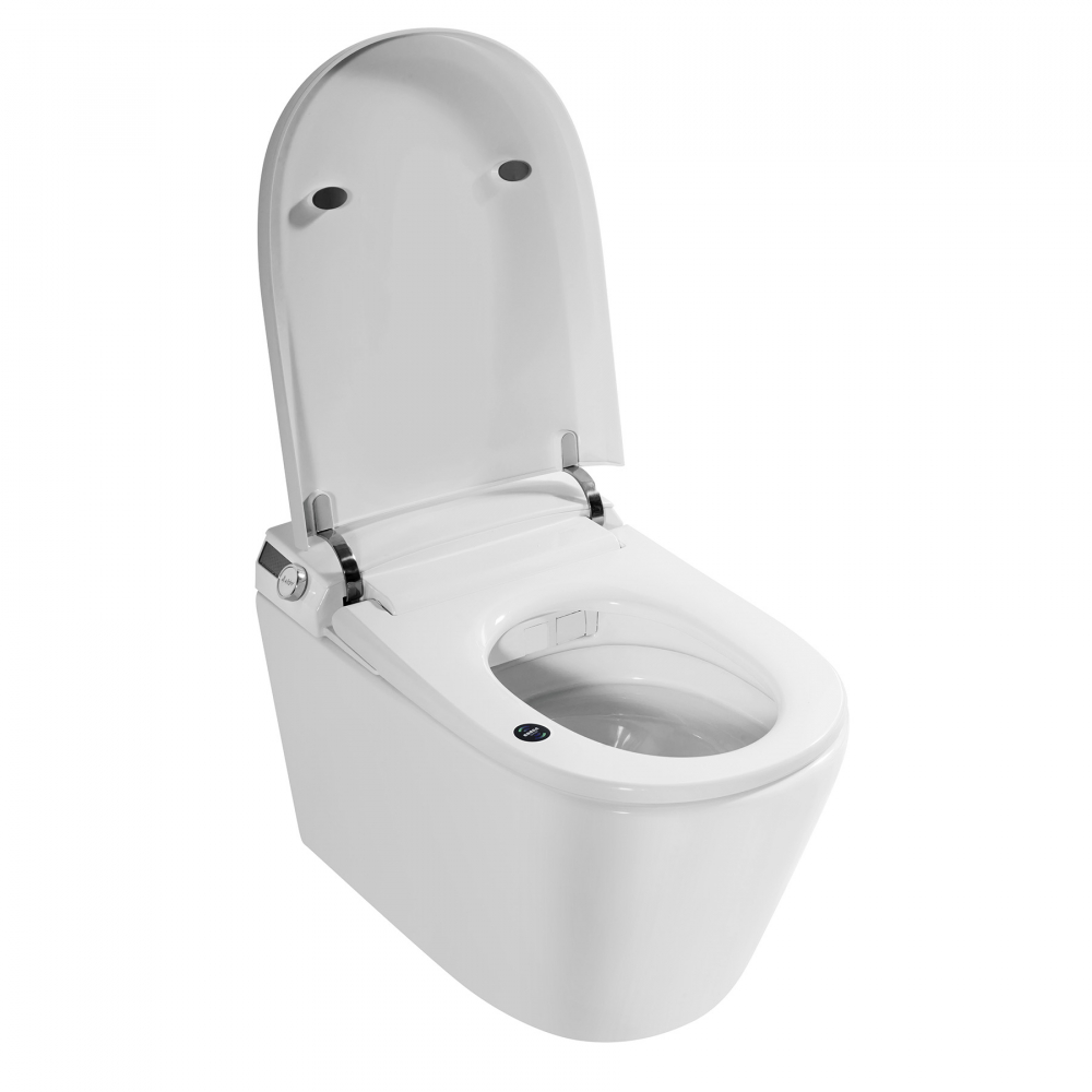 Комплект унитаз-биде подвесной с инсталляцией Abber Rechteck AC1119S-AC0101P2 59x37x39 (белый), электронный