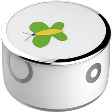 Коробка для таблеток фарфоровая настольная 5.5x5.5 см. THG Capucine Vert Decor Platine A7E-A02-4616 (платина, зеленый, белый)