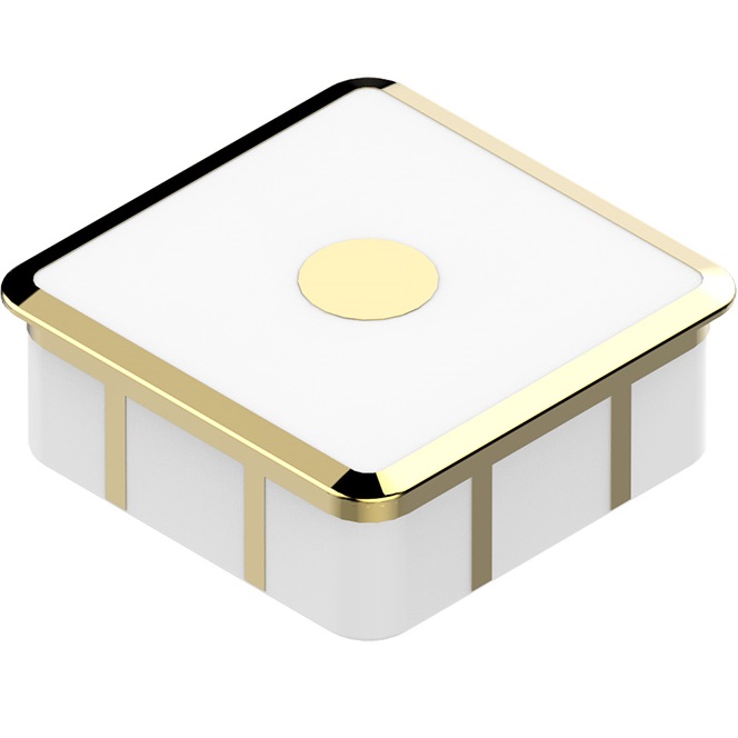 Коробка фарфоровая для таблеток Ithaque decor or A7A-A02-4617 (белый, золотой)