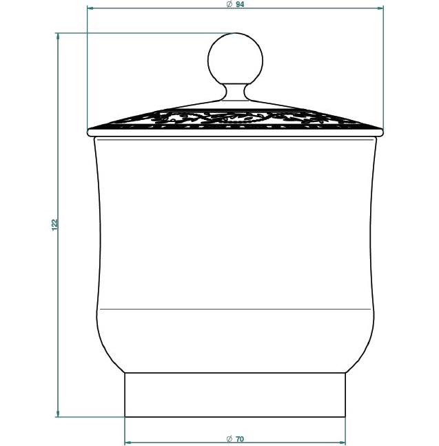Коробка с белой фарфоровой крышкой Marquise Porcelaine Noire A7F-A02-4619 (золотой, черный)
