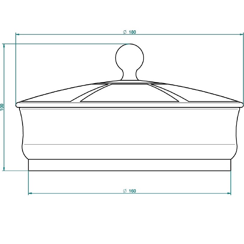 Коробка с фарфоровой крышкой Ithaque decor or A7A-A02-4623 (белый, золотой)
