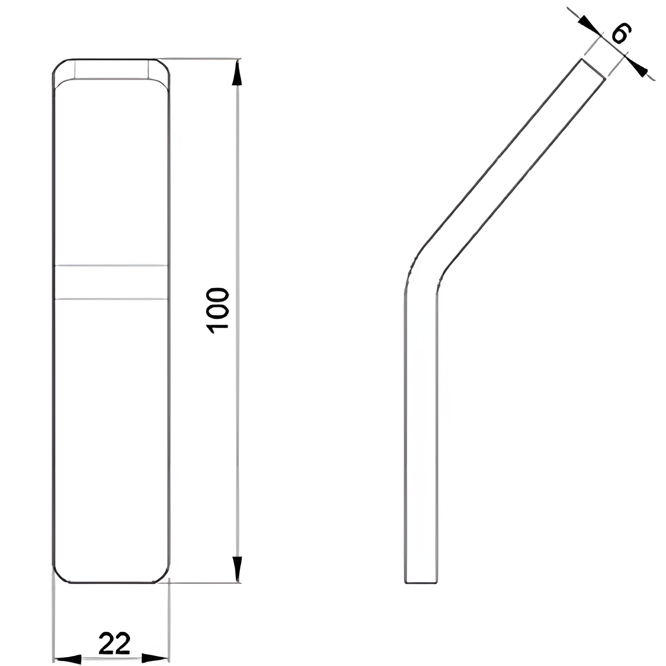 Крючок Almar 2.2x10см E310001.316 (нержавеющая сталь брашированная)