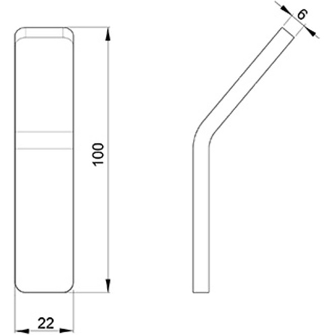Крючок Almar 2.2x10см E310001.CR (хром)