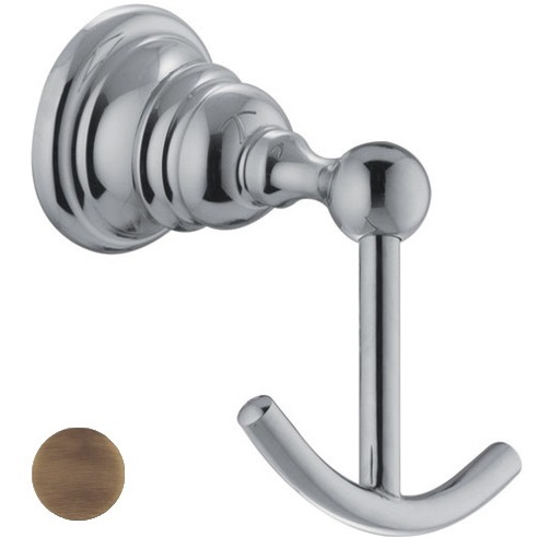 Крючок двойной Fima Carlo Frattini Accessori F6064/2BR (бронза)