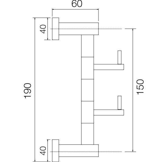 Крючок двойной Fima Carlo Frattini Rotola F6004/3CR (хром)