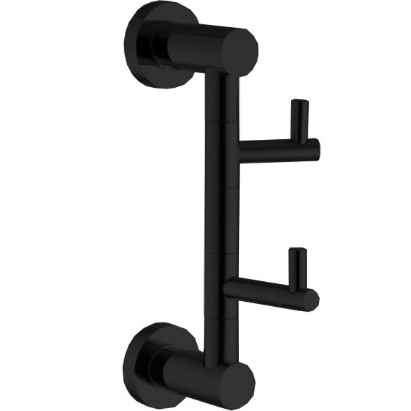 Крючок двойной Fima Carlo Frattini Rotola F6004/3NS (черный матовый)