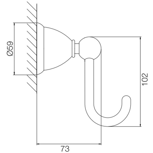 Крючок Fima Carlo Frattini Accessori F6044/1OR (золотой)