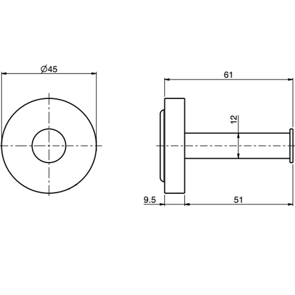 Крючок Fima Carlo Frattini Accessori F6094/1INOX (нержавеющая сталь)