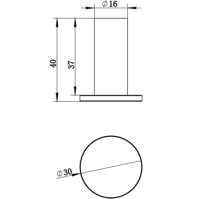 Крючок настенный одинарный Whitecross Ergo ER2216CR (хром)