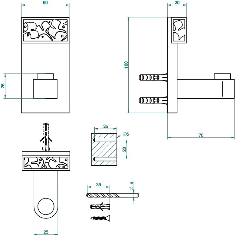 Крючок подвесной THG Ginkgo U5E-F01-517 (золотой, оранжевый хрусталь)