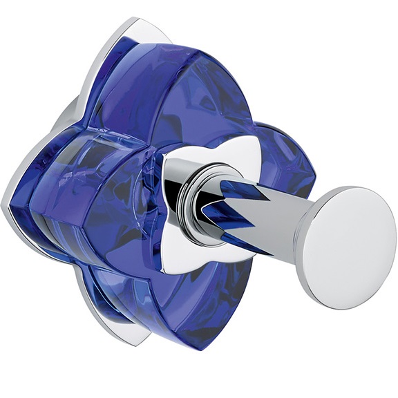 Крючок подвесной THG Petale de cristal bleu U6B-A02-517 (хром, синий хрусталь)