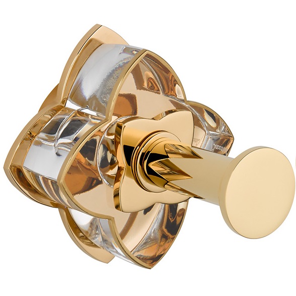 Крючок подвесной THG Petale de Cristal clair liser dor U6E-F01-517 (золотой, прозрачный хрусталь)