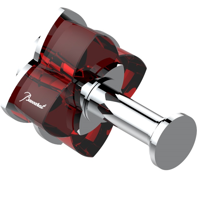 Крючок подвесной THG Petale de cristal rouge U6C-A02-517 (хром, красный хрусталь)