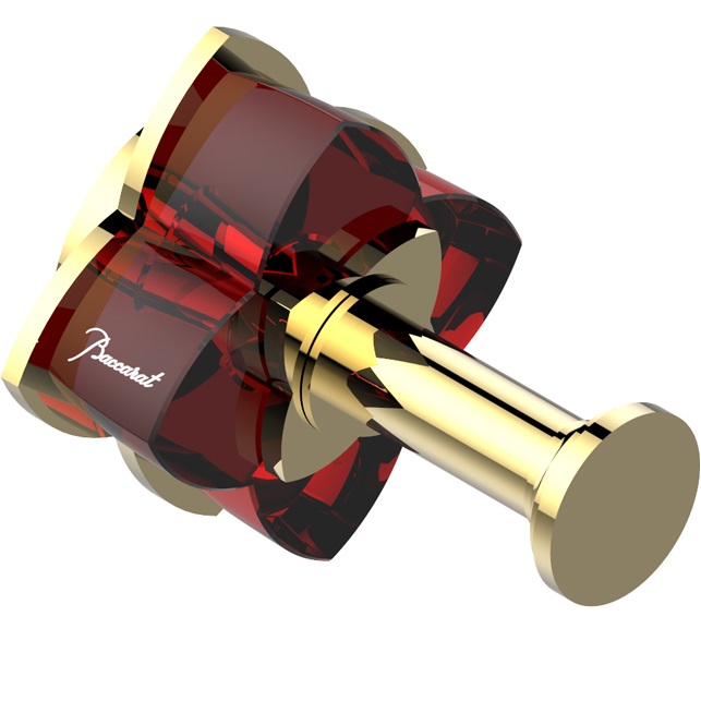 Крючок подвесной THG Petale de cristal rouge U6C-F01-517 (золотой, красный хрусталь)