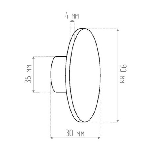 Крючок Tezza Pin 90 мм (античная латунь), 1 шт.