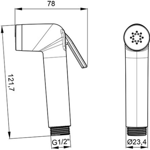 Лейка гигиеническая Almar E082110.GO (золотой)
