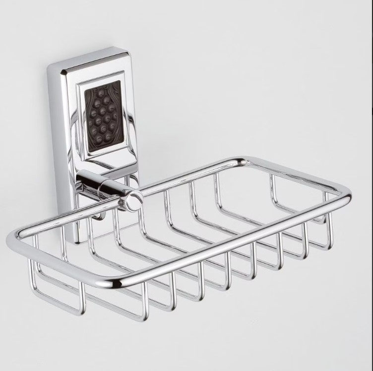 Мыльница-корзина металлическая THG Metropolis cristal clair A2L-A02-620 (хром, черный)