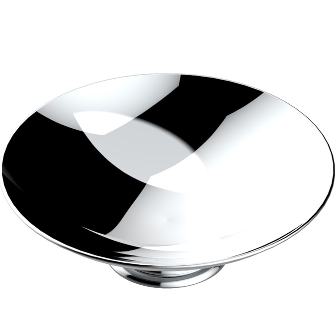 Мыльница металлическая настольная 15x15 см. THG Marquise porcelaine blanche A7G-A02-544GM (хром, платина)