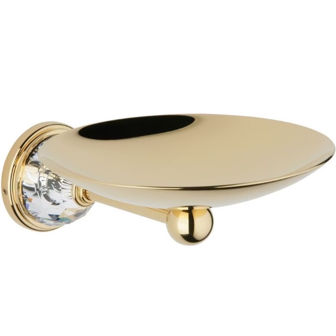 Мыльница металлическая подвесная THG Mandarine Cristallia Diamant U1K-F01-546GM (золотой)