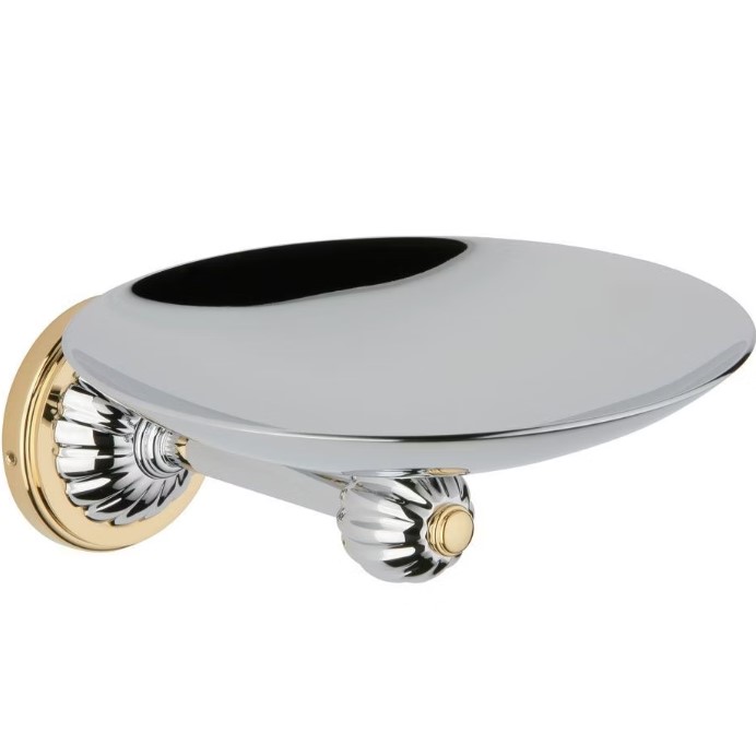 Мыльница металлическая подвесная THG Mandarine metal U1A-G02-546GM (хром, золотой)