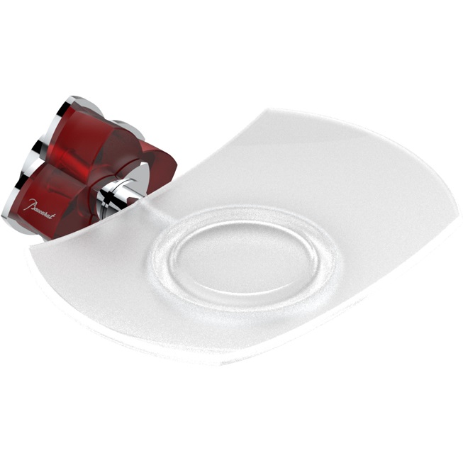Мыльница подвесная THG Petale de cristal rouge U6C-A02-500 (хром, красный хрусталь)