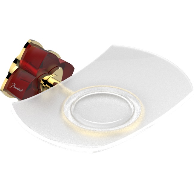 Мыльница подвесная THG Petale de cristal rouge U6C-F01-500 (золотой, красный хрусталь)