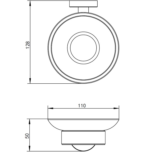 Мыльница подвесная Whitecross Ergo ER2220GM (оружейный металл PVD)